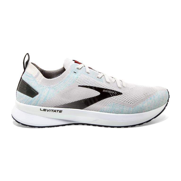 Brooks Levitate 4 Road Running Shoes - Men's - Grey/Black/Capri (03618-PZDR)